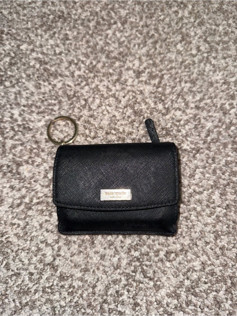 kate spade Black Leather Keyring Card Holder